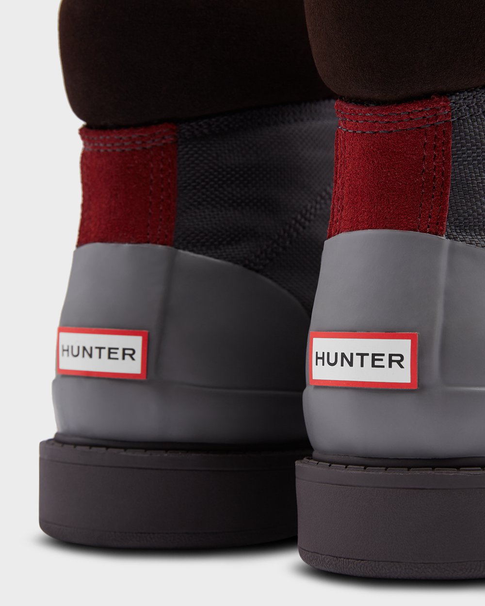 Women Hunter Original Insulated | Commando Boots Dark Grey/Brown/Grey Red | NZ-12703-NMGY